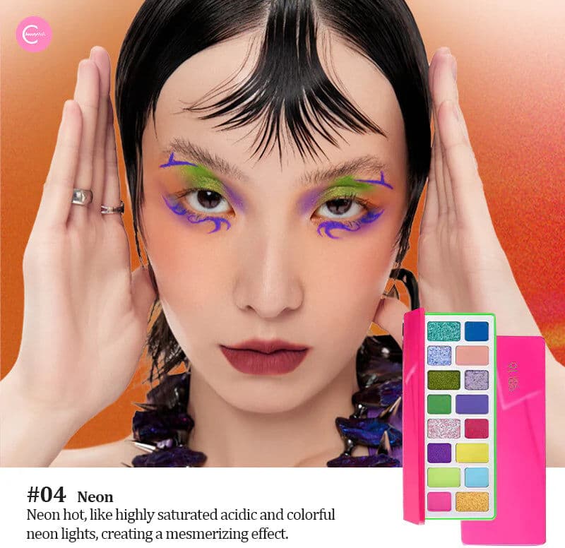 Glisten Cosmetics Neon - Eyeshadow Palette - Cheeryep