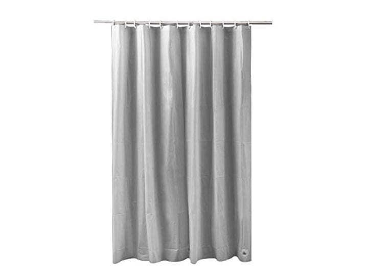 ADOB Anti-Schimmel Duschvorhang Peva Grau, 180 x 200 cm, waschbar, mit Gewichtsband und 12 Duschvorhangringen, 90815