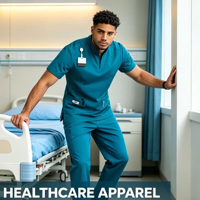 NONE Quick Dry Stretch Scrub Set Stand Collar Short Sleeve Straight Leg Pants for Hospital and Beauty Salon Workwear