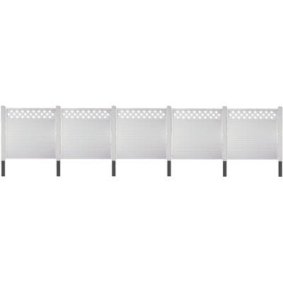 Sichtschutzelement TETZNER & JENTZSCH "LANGLEY 3", weiß, H:180cm, Aluminium, Polyvinylchlorid (PVC), Zaunelemente, Nie wieder streichen. Weiße PVC-Kunststoffzäune