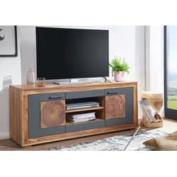 TV-Board Sheesham 150x46x62 gebeizt TURIN #02