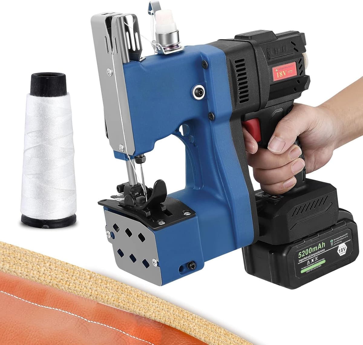 Selius Draagbare Zaknaaimachine Blauw