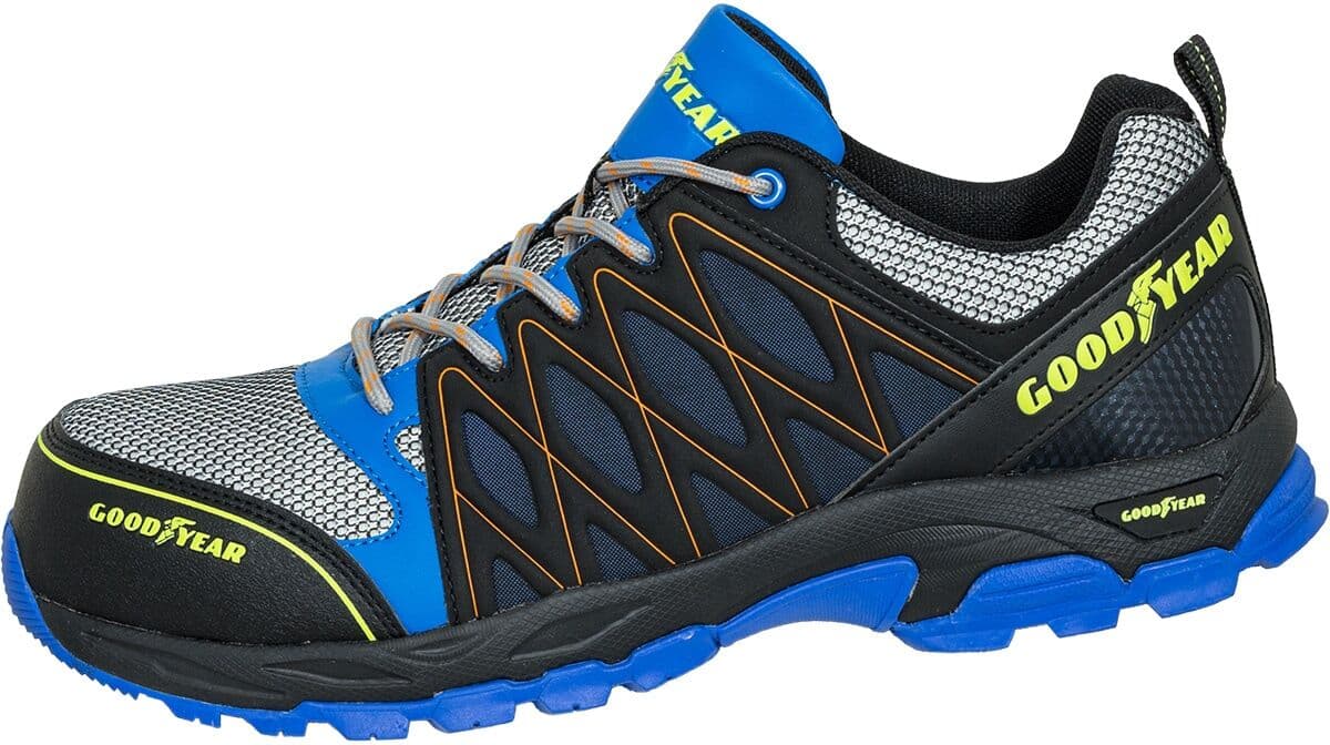 Sicherheitsschuh GOODYEAR "Sicherheitsschuh" Gr. 43, blau (blau, schwarz), 43, Obermaterial: 100% Nylon NY., Schuhe, Sicherheitsschuh