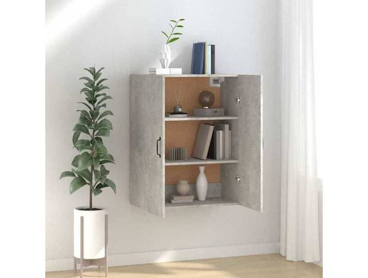 Gris Armoire suspendue Gris béton 69 5x34x90 cm Bois d'ingénierie - Meuble Rangement LV33272