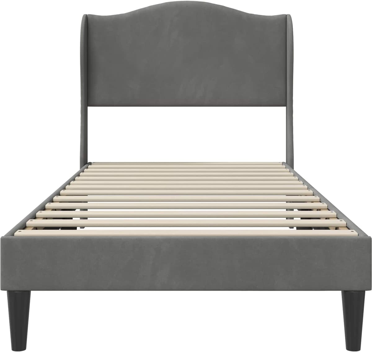 vidaXL Cadre de lit avec tête de lit Gris foncé 90 x 190 cm Velours