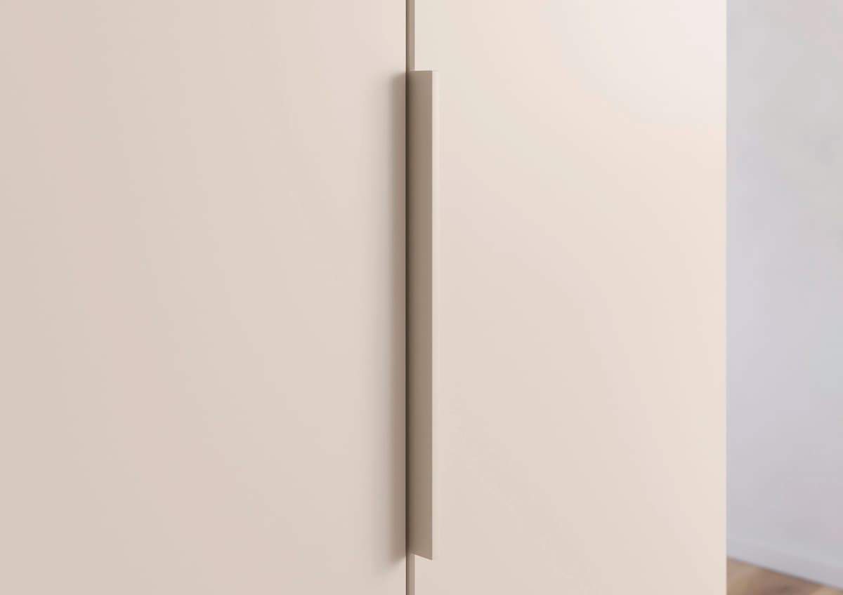 Kleiderschrank OTTO HOME "ANBAUELEMENT nur geeignet für vorhandene Schränke WELTNEUHEIT ZELLARA", beige (beige (champagner)), B:46cm H:187cm T:54cm, Holzwerkstoff, Schränke, Kleiderschrank, PATENTIERTES SCHNELLMONTAGESYSTEM Griff Goldfarben MADE IN GERMAN