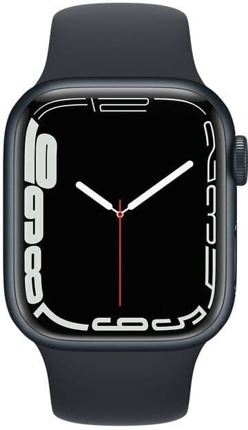 Apple Watch Series 7 Stainless Steel 41 mm (2021)   GPS + Cellular   Midnight   Midnight Sport Band - Refurbished