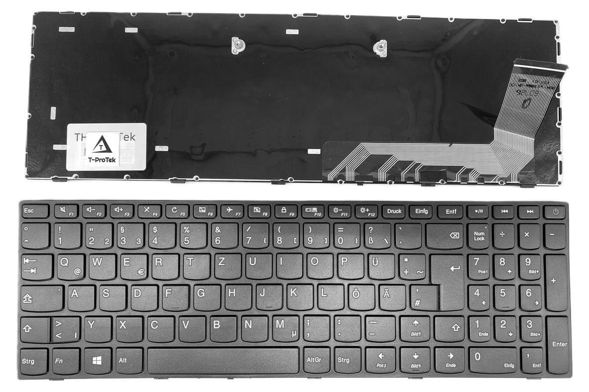T-ProTek Duits toetsenbord zwart voor Lenovo IdeaPad 110-17ACL (80UM)