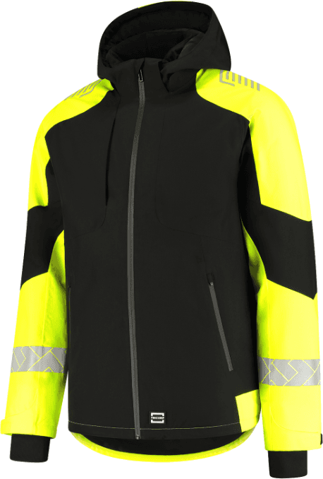 Tricorp 406117 Vanntett Unisex Vinterjakke Svart/Fluorgul 3XL