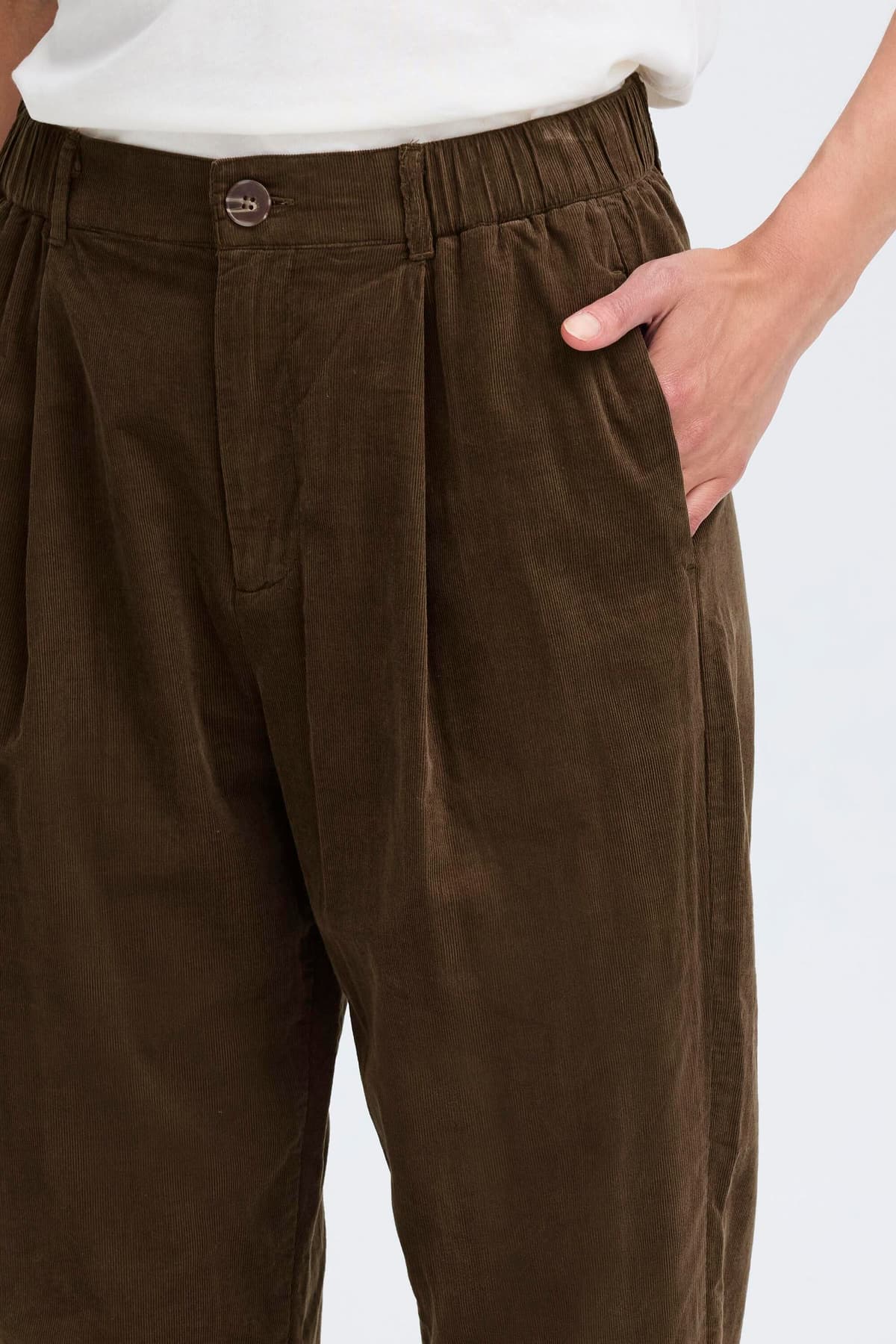 Stoffhose FRANSA "Damen Hose FRCORY", Damen, Gr. S, N-Gr, beige (rain drum), Obermaterial: 100% Baumwolle CO., Hosen Stoffhose
