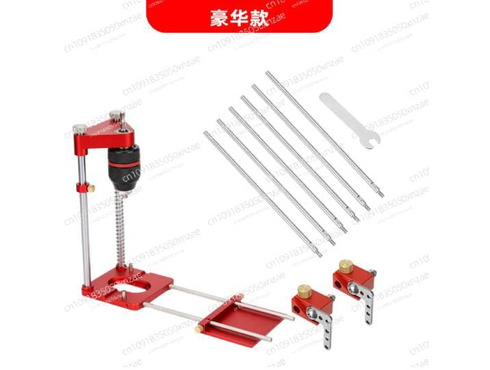 Support de perceuse à main en alliage d'aluminium, positionneur de perçage Portable, Mini perceuse d'établi, positionnement de poinçonnage pour le travail du bois, entièrement en métal