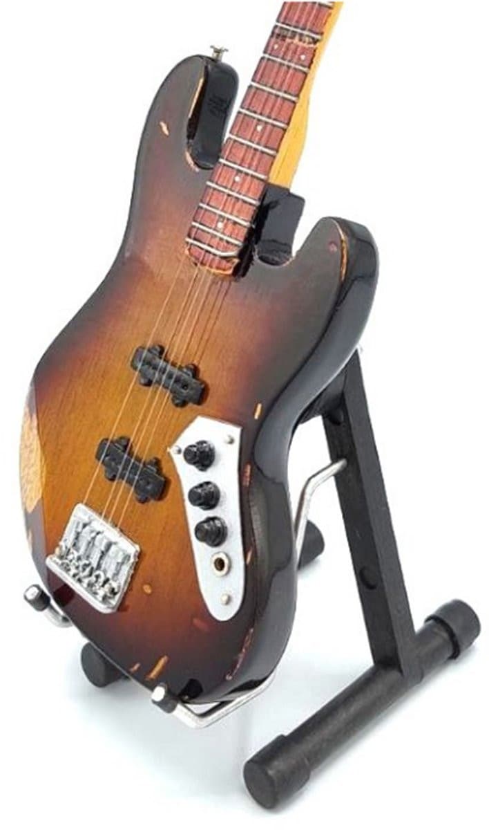 Miniatuur replica Fender Relic basgitaar Used Look Jaco Pastorius