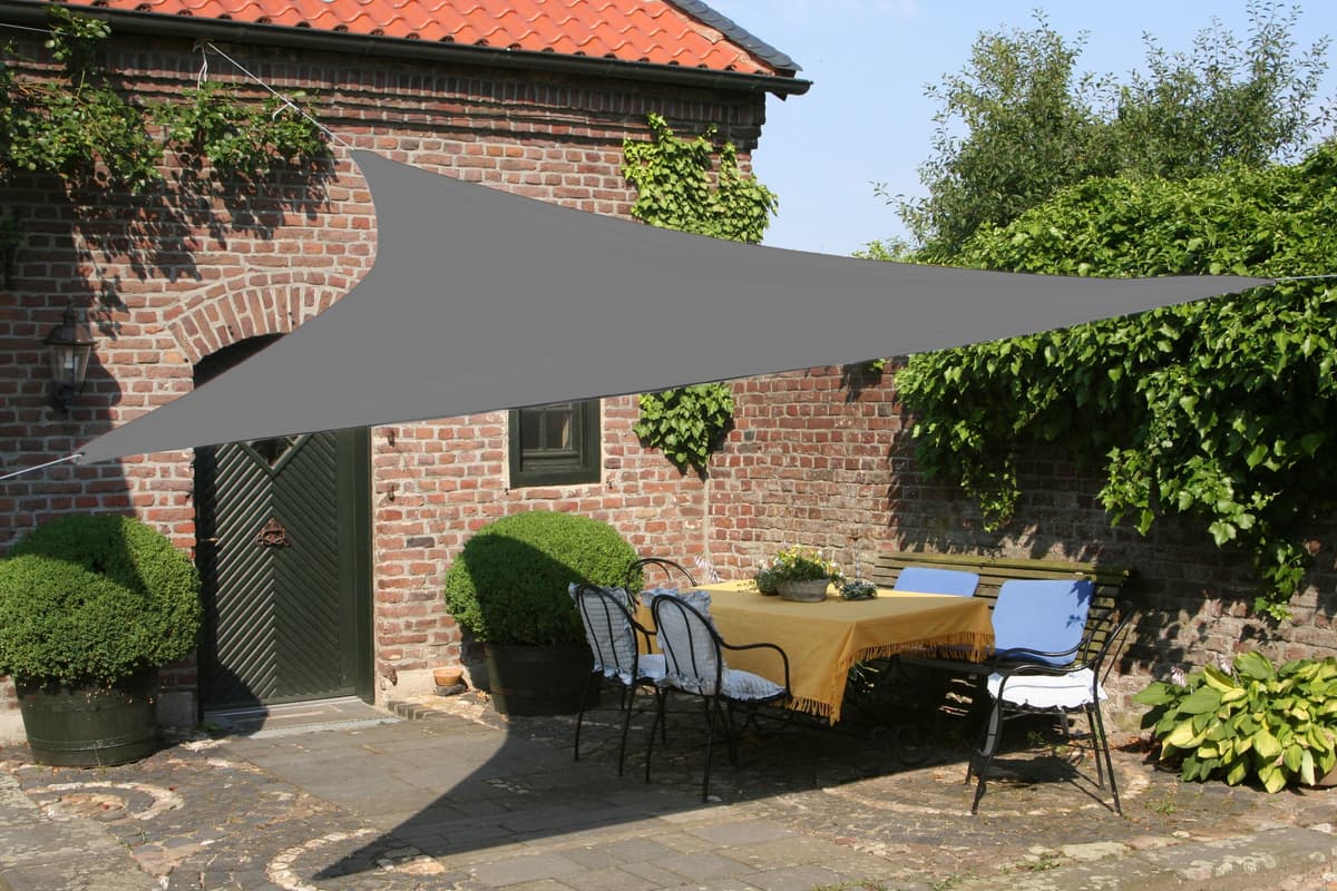 Sonnensegel FLORACORD, grau (anthrazit), B:360cm T:360cm, Polyester, Sonnensegel, Sonnensegel, Schenkellänge: 360 cm anthrazit B/T: 360cm x 360cm
