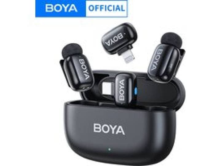 BOYA Mini Draadloze Lavalier Microfoon voor iPhone, iPad, Android, Type-C Telefoon, Live-uitzending, Audio- en Video-opname, Vlog
