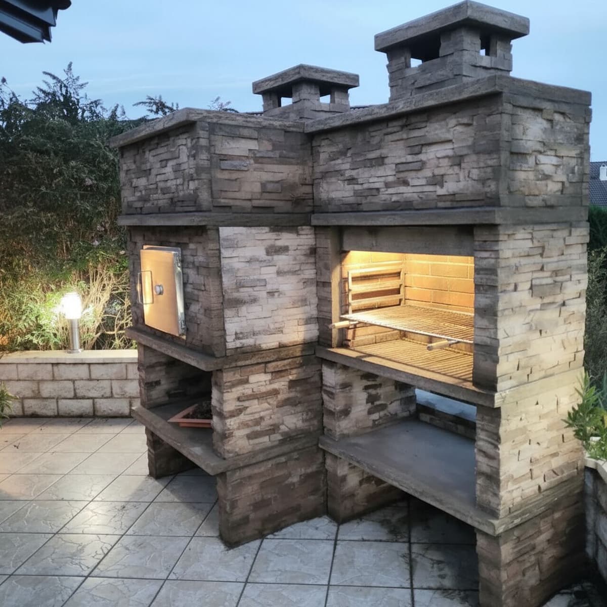 My-Barbecue Churrasqueira fixa em pedra com forno PR4730F - Esquerdo