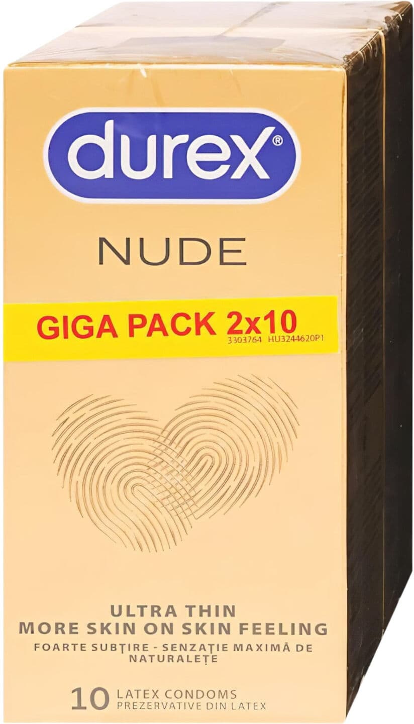 Durex Nude - prezervative ultra subțiri (2x10 bucăți)