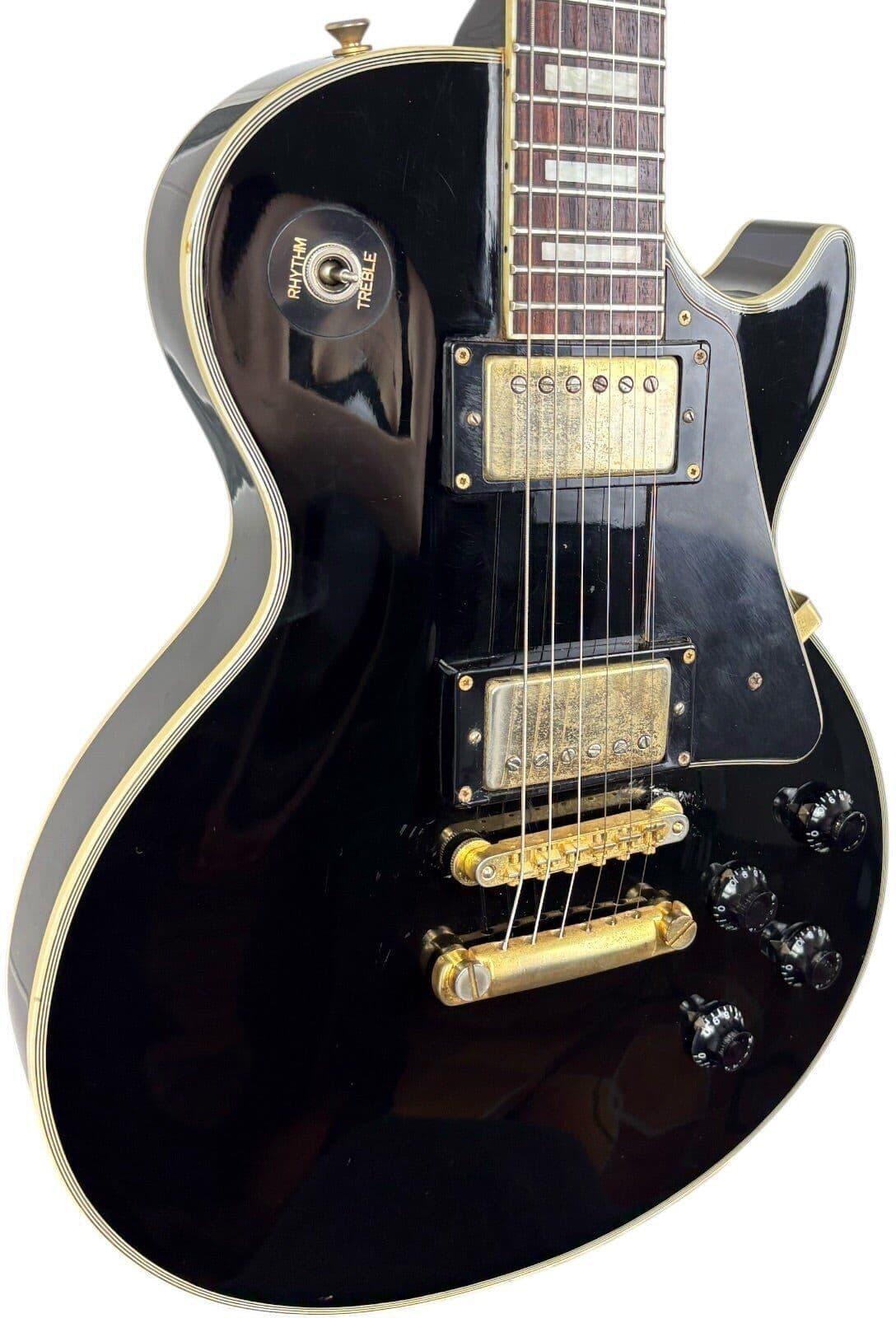 Burny RLC Les Paul Custom - Ebony   Ebony - Refurbished