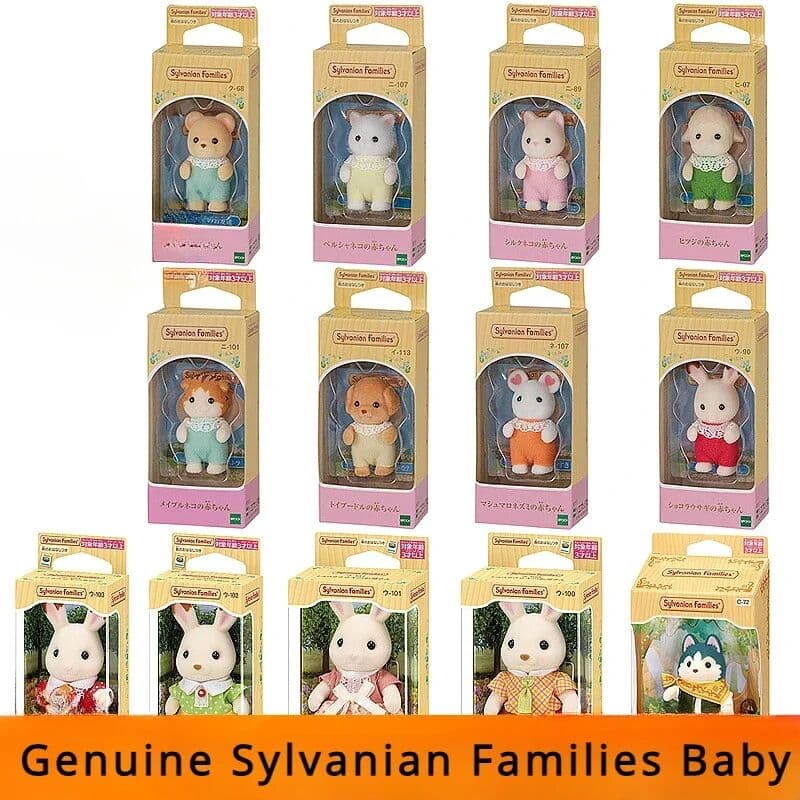 Authentic Sylvanian Families  Children Toys Girl Persian Cat Ternuwheels Set Squirrel Ternurines Girl Child Toy Toys for Boys