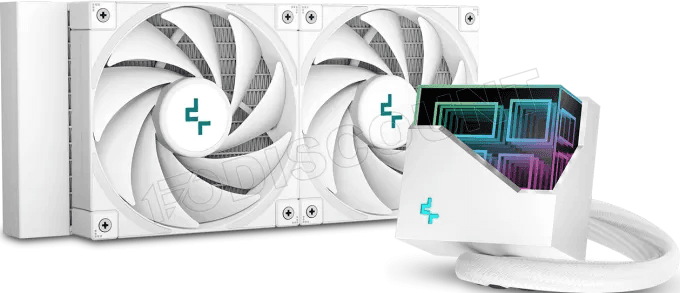 Kit Watercooling AIO DeepCool LT520 RGB - 240mm (Blanc)