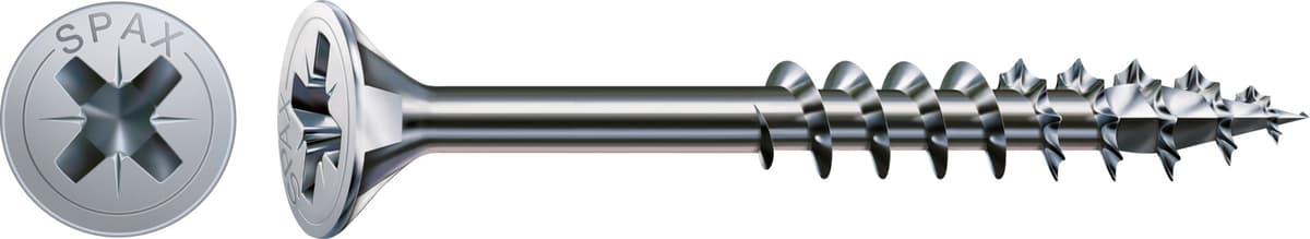 SPAX Universalschraube WIROX - Teilgewinde, Senkkopf, Kreuzschlitz, 4CUT 0291010450455