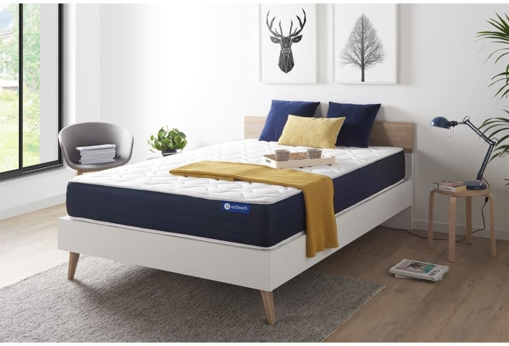 Actisom Colchón blanco con látex y espuma viscoelástica 160 x 200