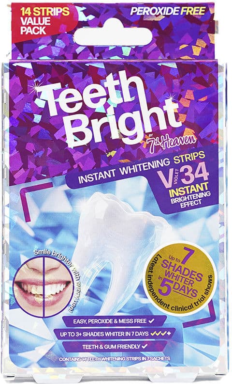 7th Heaven Teeth Bright tiras dentales blanqueadoras 14 u