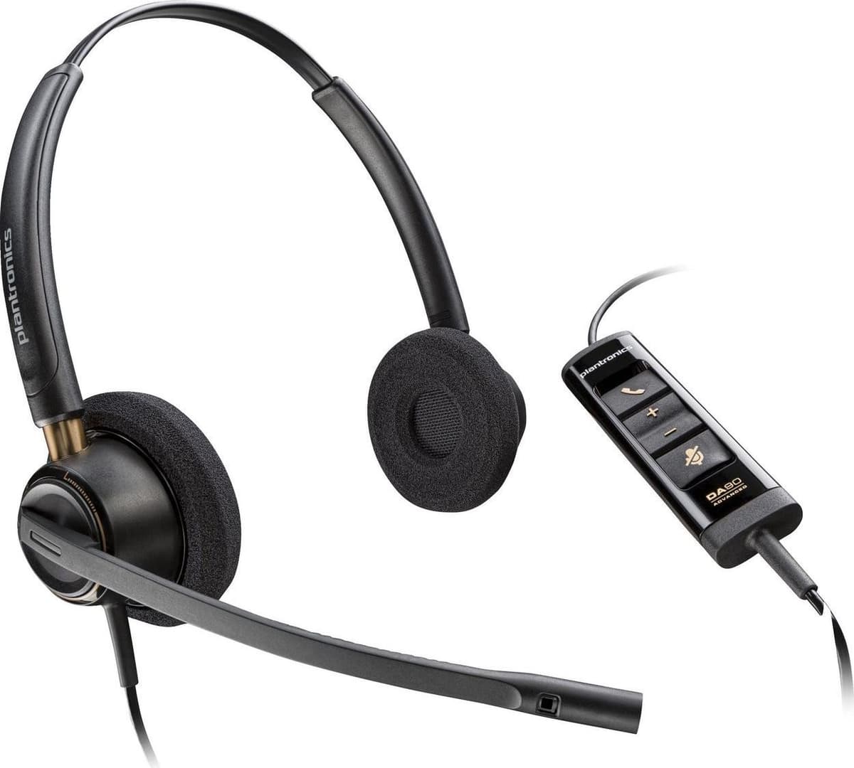 HP Poly EncorePro 525 USB-A Stereohoofdset met microfoon, zwart