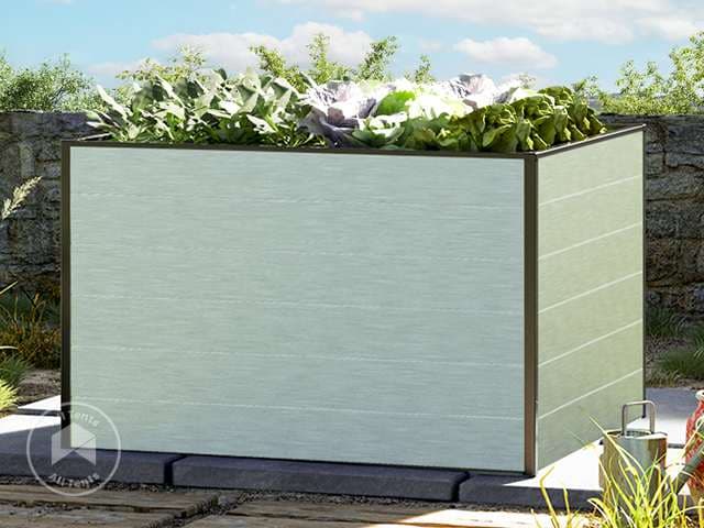 GFP 119 x 99 x 77 cm Raised garden bed, Aluminium anodised - (GFPV00318)