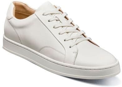 Florsheim Monopoli Lace-To-Toe Sneaker (Men's) Casual in Cream, Size 10.5 W, Leather