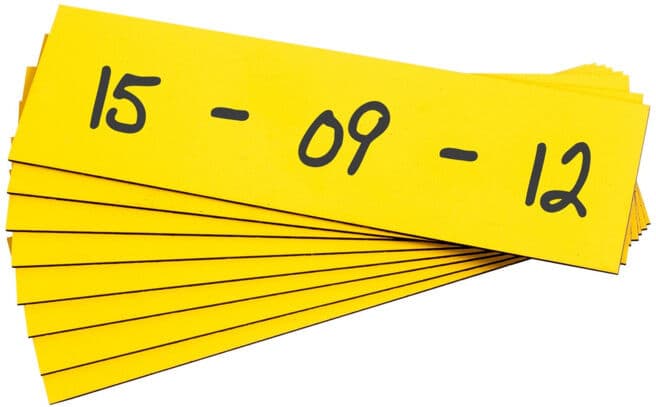 Etiquette magnétique Eichner 0,85 mm Couleur : jaune 40 x 200 mm (9218-04028)
