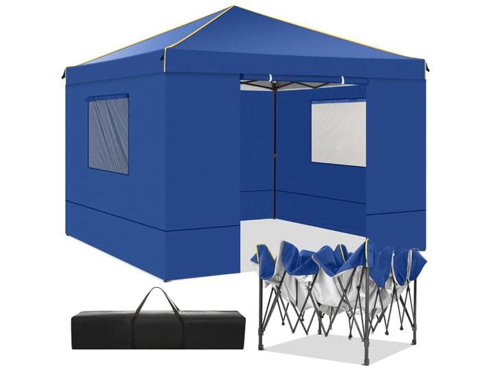 Gazebo pliant 3x3m, tente de fête en plein air, étanche, résistant à l'hiver, avec 4 parois latérales, Anti-UV, Gazebo de jardin Portable, auvent creux