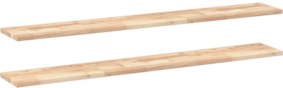 vidaXL Étagères flottantes 2 pcs 160x20x2 cm acacia massif non traité