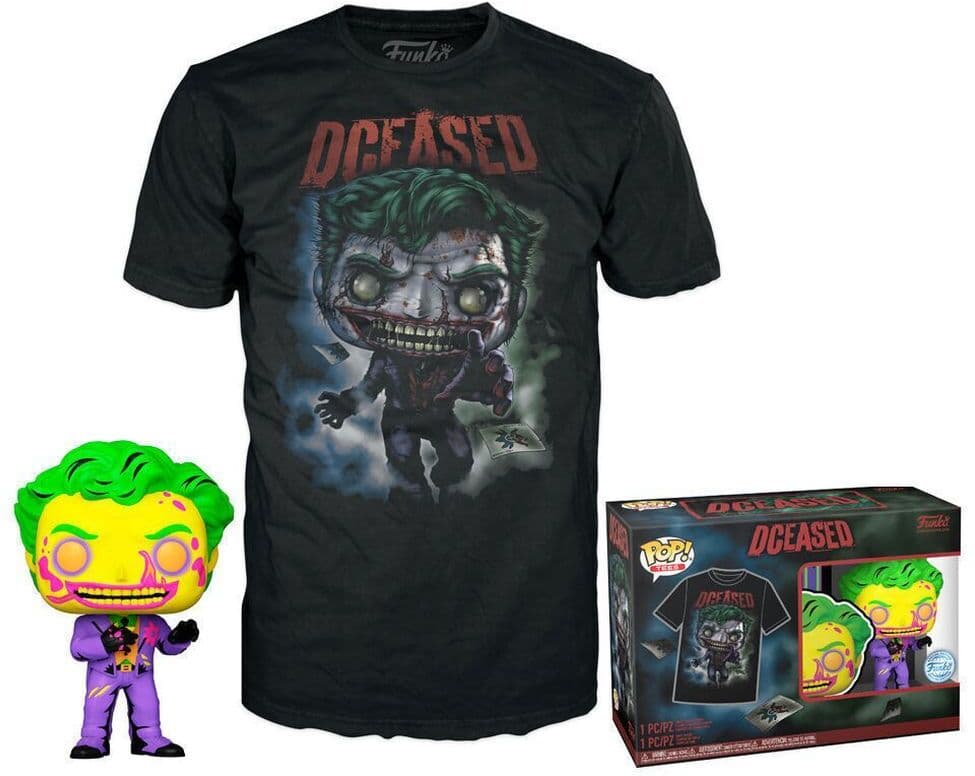 Funko Pop! & Tee (Adult): Comic Cover DC - The Joker (Blacklight) (Special