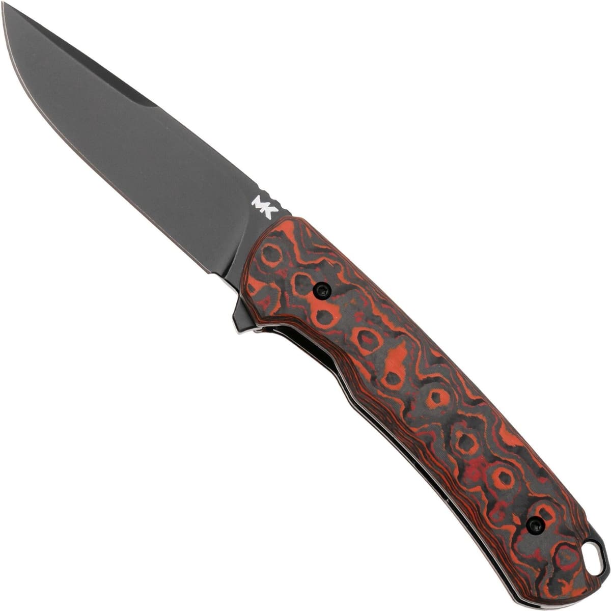 MK Knives &amp; Tools Humbler 02F.FC005, Stonewashed Black PVD MagnaCut, Mars Valley FatCarbon, coltellino tascabile