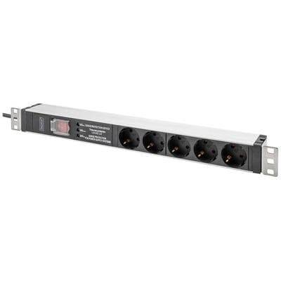 Digitus DN-95433 19 Zoll Netzwerkschrank-Steckdosenleiste 1 HE Schutzkontaktsteckdose Geeignet für Schranktiefe: ab 300mm