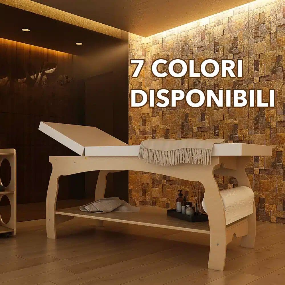 MG Legno Lettino per massaggi Aurora Professionale in Legno Multistrato di Betulla FAGGIO NATURALE