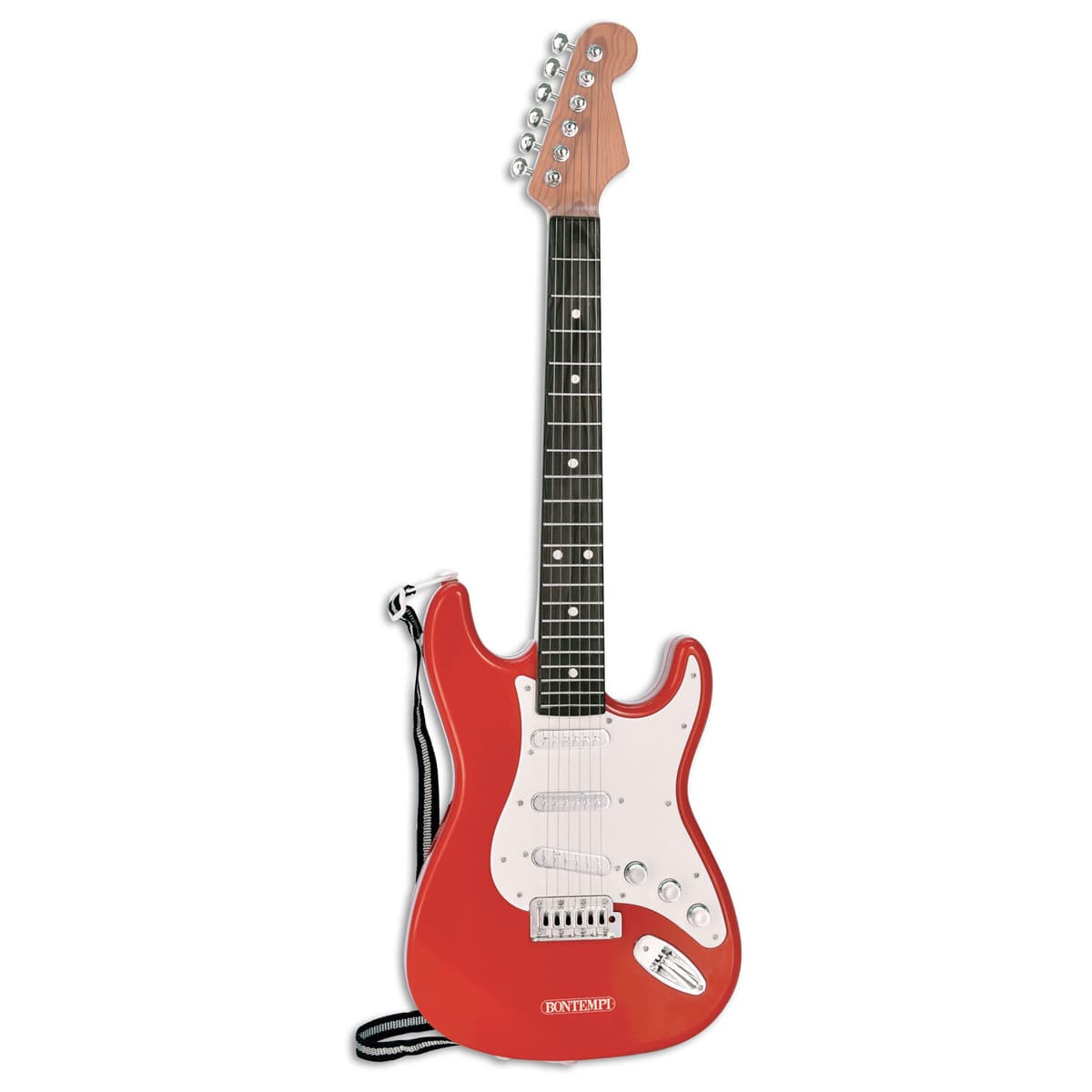 Bontempi 241300 Elektrische gitaar met schouderband, rood