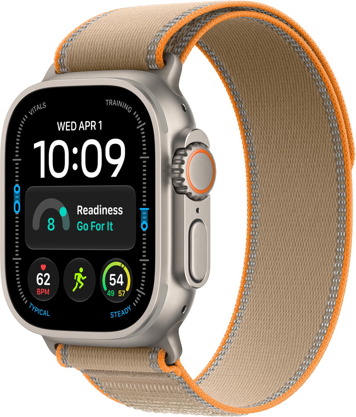 Apple Watch Ultra 4 GPS + Cellular 49mm Natural Titanium Case with Sand Trail Loop - M/L