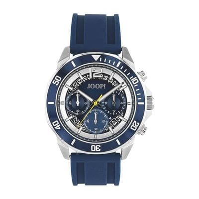 Chronograph JOOP, blau, Armbanduhren, Herren, Chronograph, Quarzuhr, Armbanduhr, Herrenuhr, Silikonarmband, analog, Jahr, Monat