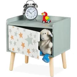 Relaxdays, Nachttisch, Kinder-Nachttisch (40 x 30 x 41 cm)