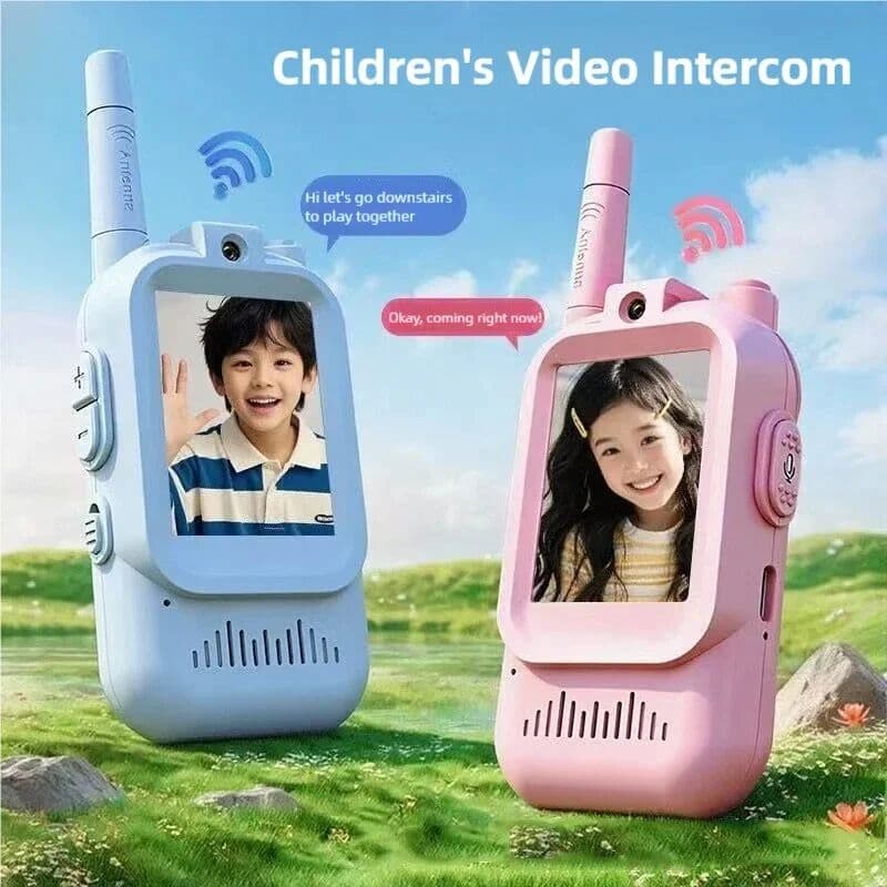 NONE Video Walkie Talkies for Kids 2 Pack Rechargeable Intercom Walkie-talkie Cute 2 Inch Screen One-Click Call Child Video Intercom