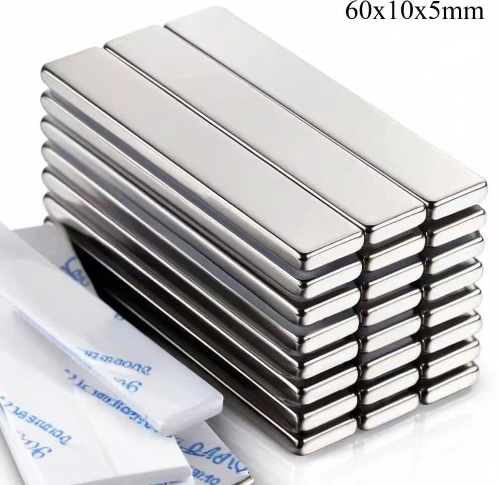 NONE N52 60x10x5 Neodymium Magnet Strong Standard Magnetic Motor Whiteboard Ebike Generator 60*10*5  Magnets Custmised Office Craft