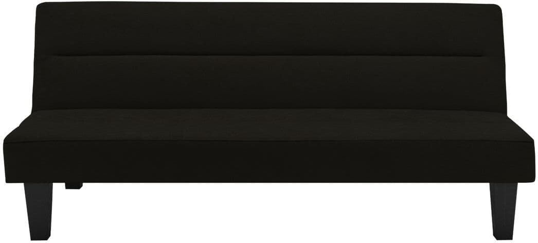 Canora Grey Adrijus Velvet Clic Clac Sofa Black 73.6cm H X 175.3cm W X 81.3cm D