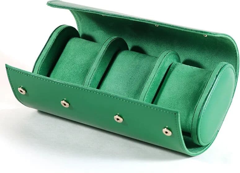 OIMG Fashion Casual Green Blue Brown Leather Watch Box 1 2 3 Slots Travel Portable Storage for Rolexlres Mechanical Watches Dustproof