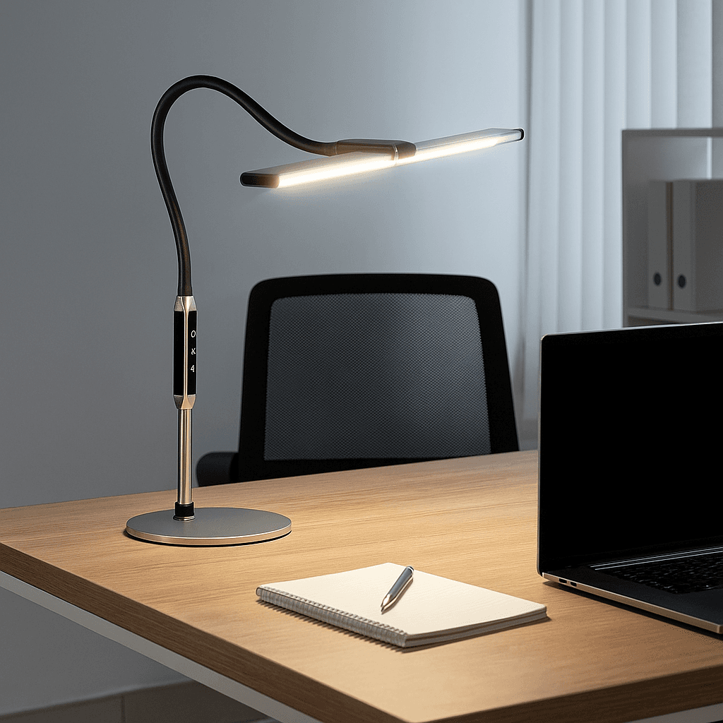 B2B Partner Stolná LED lampa LUCIO, základňa, diaľkový ovládač