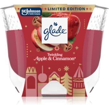Glade Twinkling Apple & Cinnamon vela perfumada 204 g. Twinkling Apple & Cinnamon