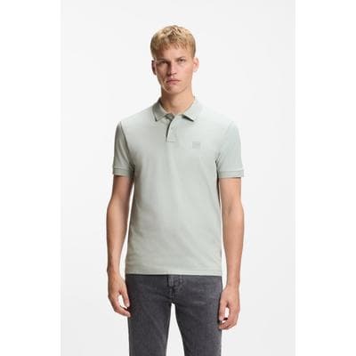 Poloshirt BOSS ORANGE "Passenger Regular Fit", Herren, Gr. L, silber043, Jersey, Obermaterial: 95% Baumwolle, 5% Elasthan, Basic hüftbedeckend, hoch geschlossener Ausschnitt, eng Bündchen, Shirts, Classic Stretch Pique Polo, pflegeleicht, Baumwolle...