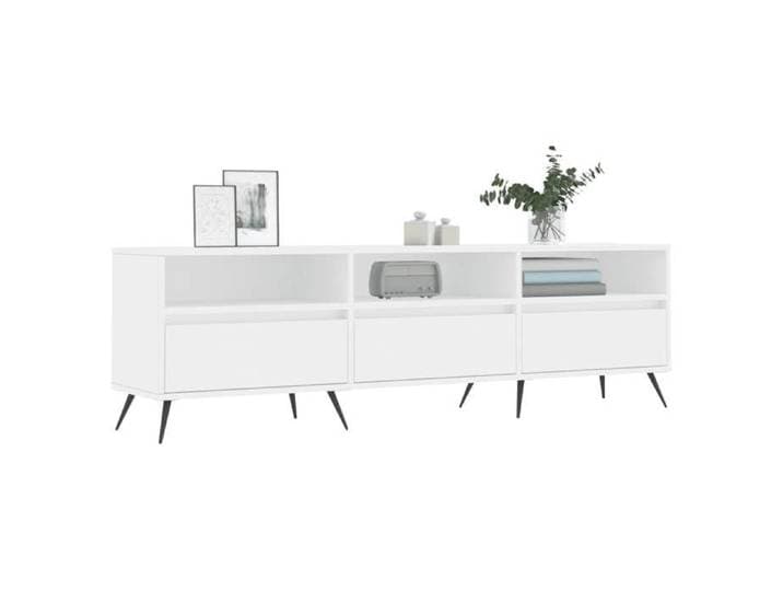 CHIC Blanc Meuble TV Moderne - ZENCORE - MEUBLE DE SEJOUR - Cabinet TV - blanc 150x30x44 5cm - Bois d'ingénierie 2643