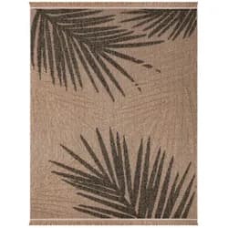 OUTDOORTEPPICH Blatt Beige 120 x 160 cm