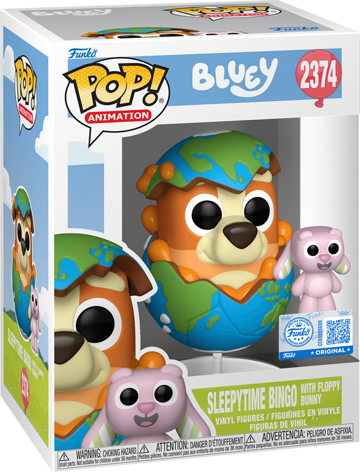 Funko Pop! Animation Bluey Sleepytime Bingo with Floppy Bunny Official Collectible